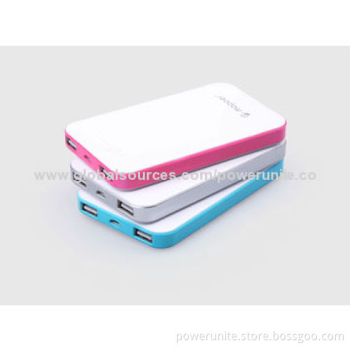 LED Lamp 8,000mAh Capacity Li-polymer Battery Fashionable Power Bank with 4 LED Power Indicators